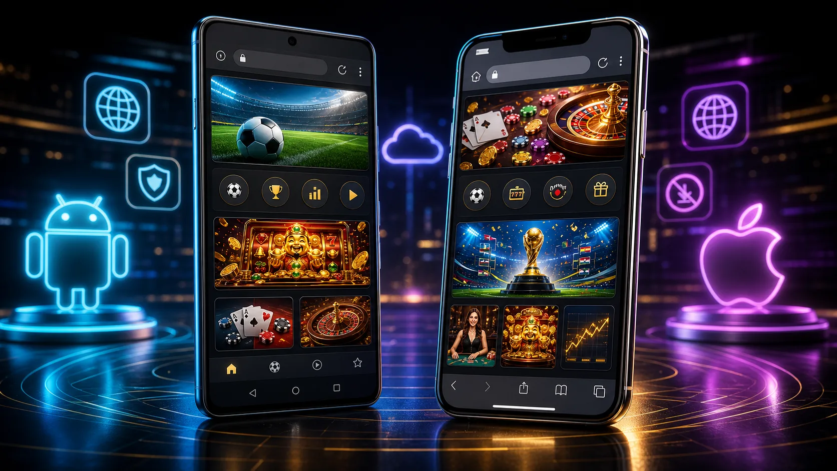 Experiência totogaming compatível com Android e iOS no navegador mobile